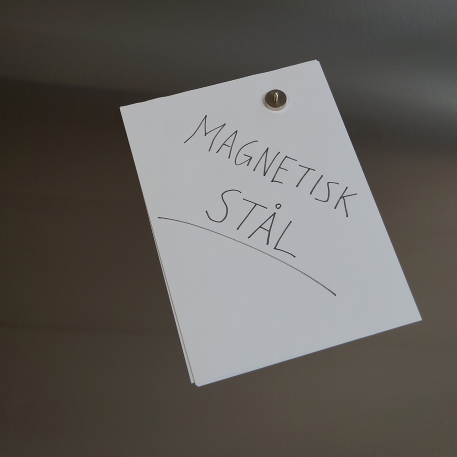 Magnetisk oppslagstavle i rustfritt stål - skjæres til etter mål