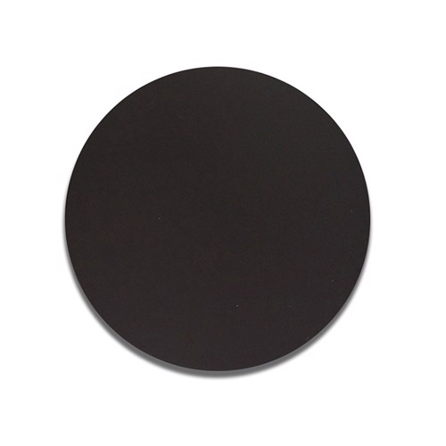 Rund Sort Aluminiumsplate